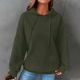 thumbnail image 1 of Jsaierl Womens Hoodies Cute Solid Color Hoodies Sweatshirts Fall Pullover Workout Long Sleeve Top Hoodie Winter Saving, 1 of 6