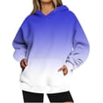 thumbnail image 1 of Jsaierl Womens Hoodies Oversized Gradient Graphic Hooded Sweatshirts Lightweight Pullover Workout Long Sleeve Top Hoodie Womens Hoodies Under $20, 1 of 4