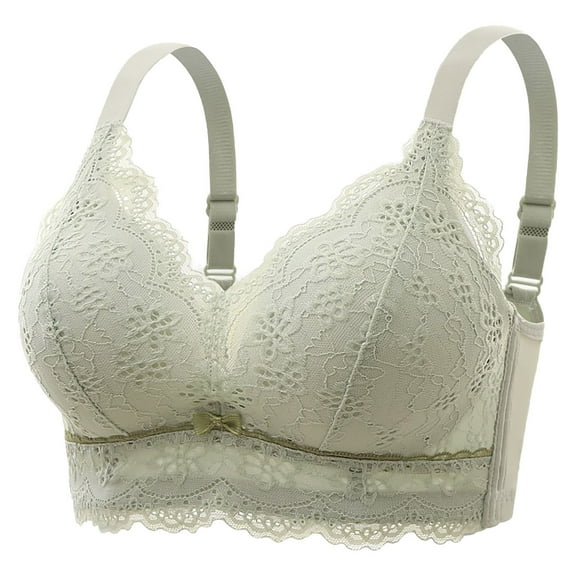 Jsaierl Womens Lace Bras Plus Size Push Up T-shirt Bras Seamless Padded Bralettes Flexed Fit Breathable Full Figure Bras