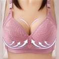 thumbnail image 1 of Jsaierl Womens Lace Bras Wirefree Push Up T-shirt Bras Seamless Comfy Bralettes Shapewear Breathable Full Figure Bras, 1 of 9