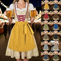 Jsaierl Womens Oktoberfest Dress Vintage Medieval Victorian Goth Plus Size Dresses Cosplay Costumes Party Steampunk Ball Gown Halloween Costumes