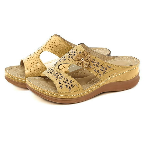 Jsaierl Womens Orthopedic Sandals Dressy Summer Open Toe Sandals Comfortable Arch Support Sandals Fashionable Breathable Sandal Size 5.5