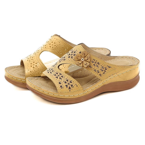 Jsaierl Womens Orthopedic Sandals Dressy Summer Open Toe Sandals Comfortable Arch Support Sandals Fashionable Breathable Sandal Size 6