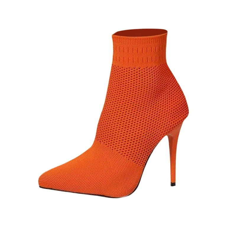 Women s Sexy Pointed Toe Sock Ankle Boots