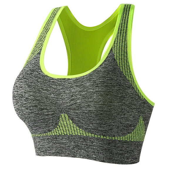 Jsaierl Womens Sports Bras Wirefree Support T-shirt Bra Seamless Full Coverage Bralettes Flexed Fit Yoga Workout Bras