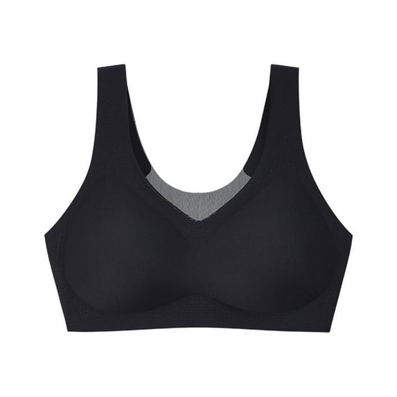 Jsaierl Womens Sports Bras Wireless Push Up T-shirt Bra Seamless Padded Bralettes Shapewear Yoga Gym Bras