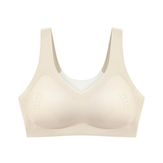 Jsaierl Womens Sports Bras Wireless Push Up T-shirt Bra Seamless Padded Bralettes Shapewear Yoga Gym Bras