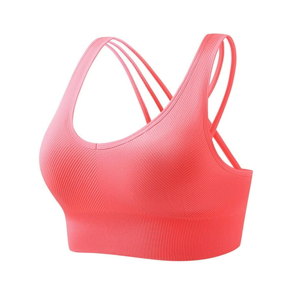 Jsaierl Womens Sports Bras Wireless Yoga Workout T-shirt Bra Cotton Comfy Bralettes Stretch High Support Sports Bras