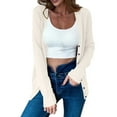 thumbnail image 1 of Jsaierl Womens Sweaters and Cardigan 2024 Long Sleeve Open Front Knit Cardigan Sweaters Casual V Neck Button Down Long Sleeve Cardigans for Women, 1 of 9