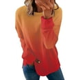 thumbnail image 1 of Jsaierl Womens Sweatshirt Cute Gradient Trendy Sweatshirts Crewneck Dressy Casual Pullover Tops Workout Long Sleeve Shirts Fall Saving, 1 of 4