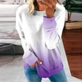 thumbnail image 1 of Jsaierl Womens Sweatshirt Funny Gradient Graphic Sweatshirts Crewneck Holiday Sweater Tops 2024 Long Sleeve Shirts Womens Sweatshirts Under $5, 1 of 5