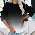 thumbnail image 1 of jsaierl Womens Sweatshirts Plus Size Gradient Trendy Sweatshirts Round Neck Fall Pullover Tops Oversized Long Sleeve Shirts, 1 of 6