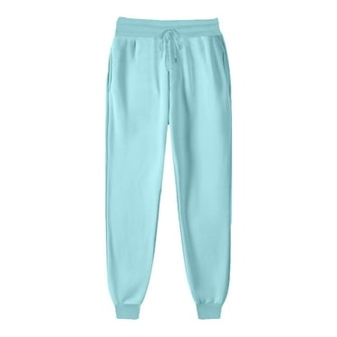 Jsarle Cinch&nbsp;Bottom&nbsp;Sweatpants Cotton Joggers Women with Pockets Jogger Sweatpants Sweatpants Women Womens Work Joggers Women's Clothing Plus Size Winter Clothes XL Sky Blue