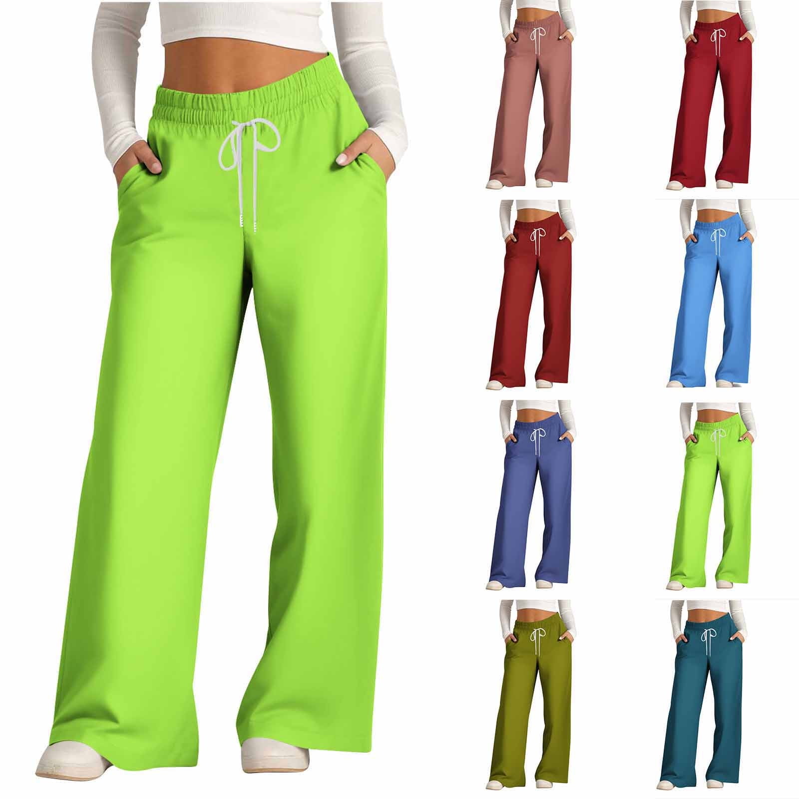Jsarle Womens Track Pants Petite Joggers for Women Sweatpant Wide Leg ...