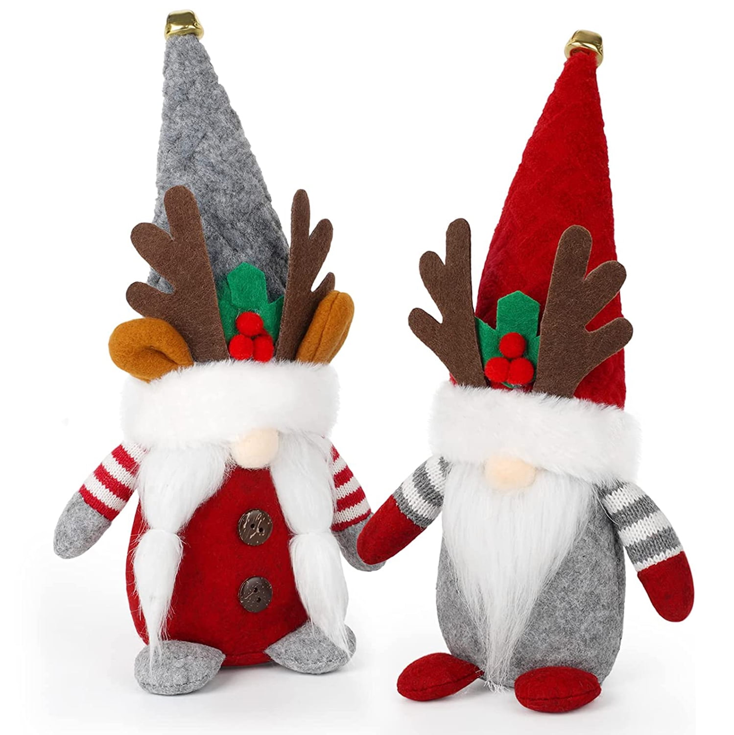 Jsbaby 2 Pack Gnome Decoration Large Standing Gnomes Fall Plush Red