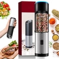 thumbnail image 1 of Jsbaby Electric Pepper Grinder Automatic Salt Mill Battery Operated Grinder with LED Light, Refillable and Adjustable Coarseness, 1 of 9