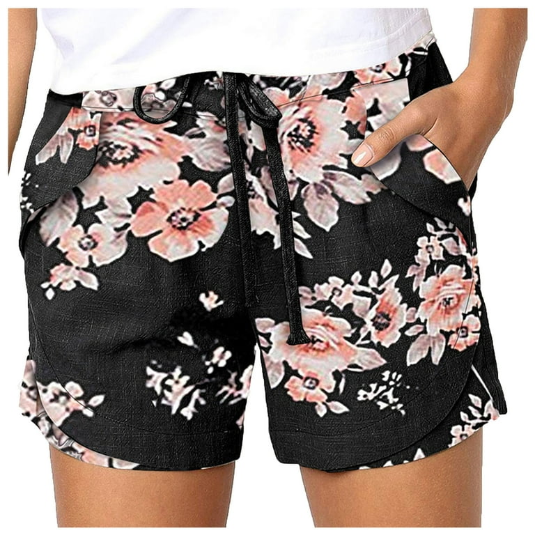 Cute Black Shorts - Ruffled Shorts - Black Floral Shorts