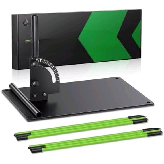 Jsikan Pro Golf Alignment Sticks System with Holder Angle Plate, Golf Trainer Aid Teaching Equipment for Aiming, Putting, Swing, Essentials Golf Gifts Accessories for Men and Women