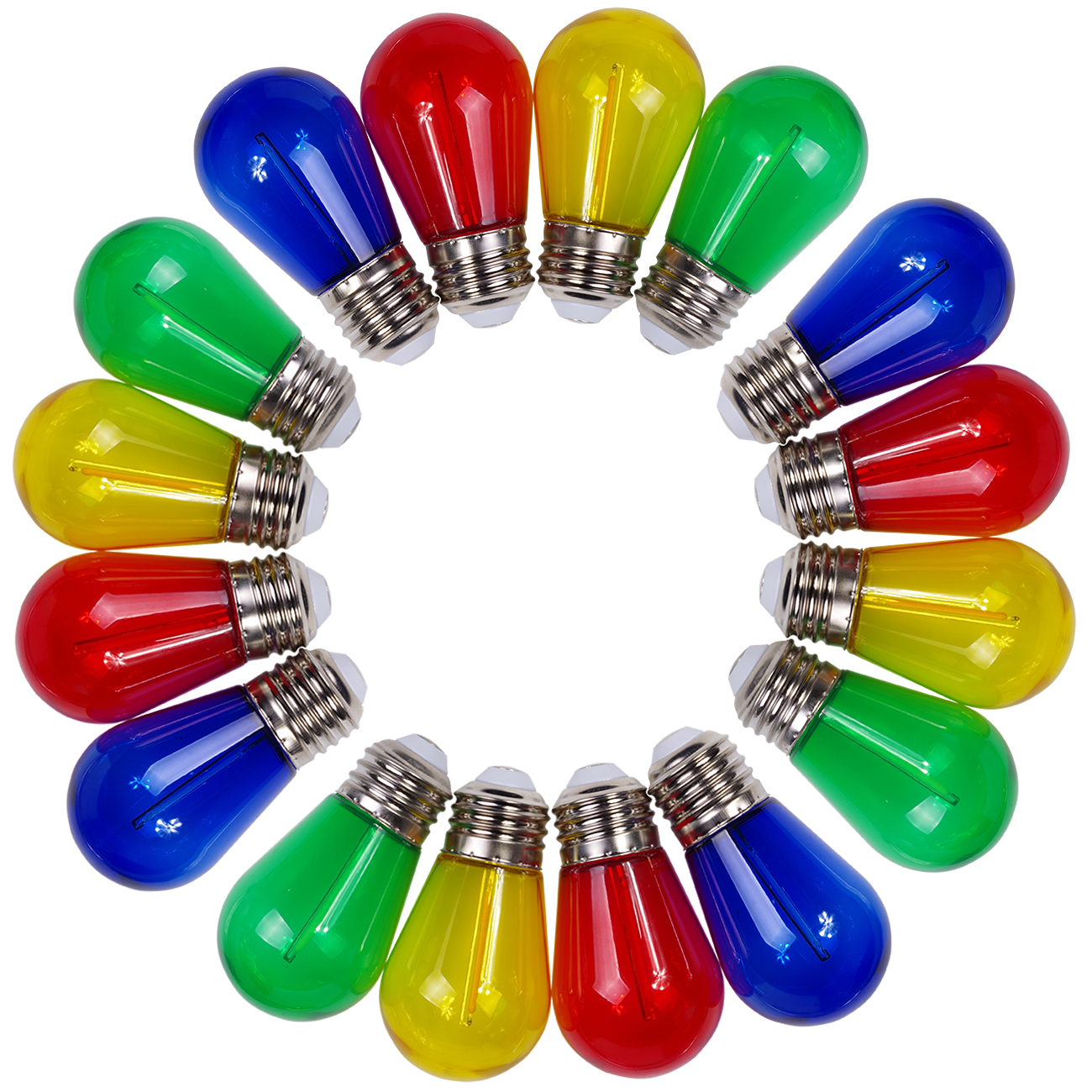 Jslinter Colored String LED Light Bulbs - 1 watt Plastic Outdoor