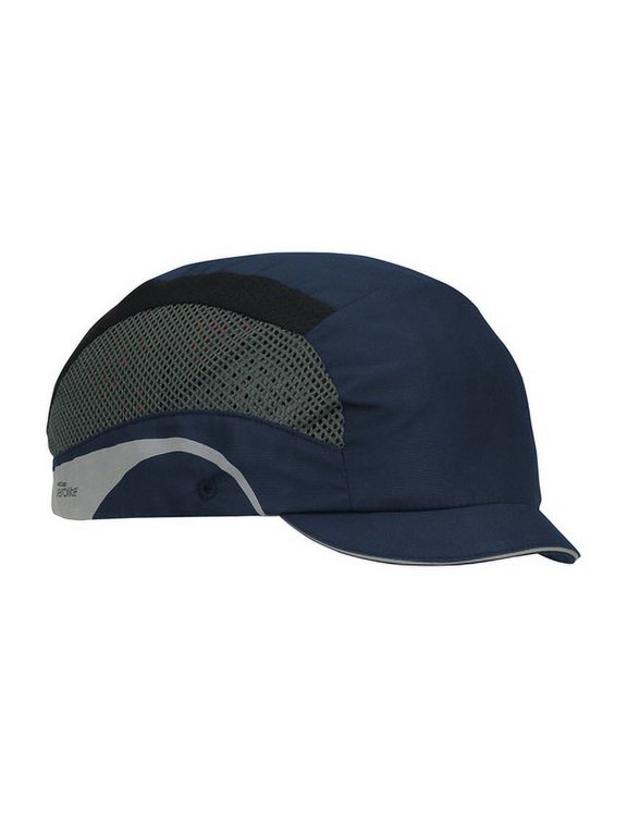 PIP Industries B3113396 Hard Aerolite Lightweight Baseball Style Bump HDPE Liner & Adjustable Back Micro Brim Cap, Navy