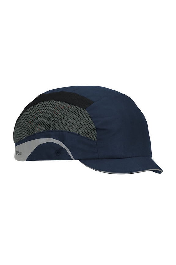 PIP Industries B3113396 Hard Aerolite Lightweight Baseball Style Bump HDPE Liner & Adjustable Back Micro Brim Cap, Navy