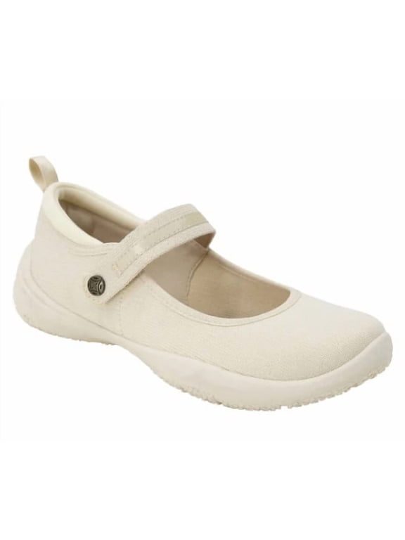 Jsport Women's Mary Jane Casual Shoes Outdoor Closed Toe Slip on Cream Size 6.5