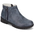 thumbnail image 1 of JSport by Jambu Womens Jenna Faux Leather Ankle Boots Navy 10 Medium (B,M), 1 of 5