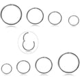 thumbnail image 1 of Jstyle 3-6Pairs Stainless Steel 16G Sleeper Earrings Septum Clicker Nose Lip Ring Body Piercing, 1 of 12