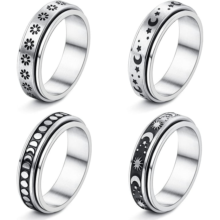 Sterling Spinner Rings - Sizes 5-14 Sterling Spinner Rings - Sizes 5-14