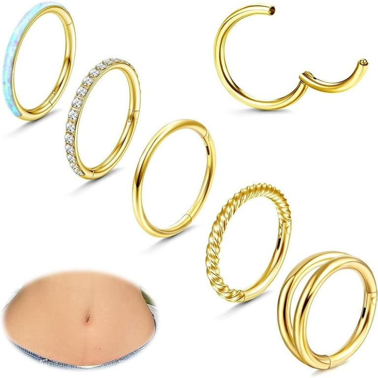 Jstyle Belly Button Ring Surgical Steel 14G Clicker Belly Jstyle Belly Button Ring Surgical Steel 14G Clicker Belly