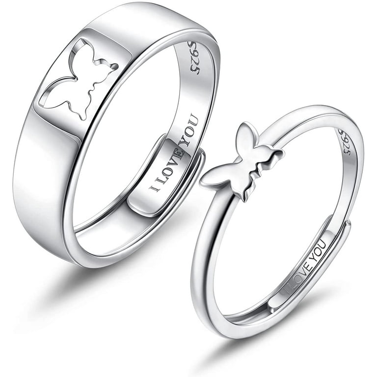 Jstyle Matching Rings for Couples 925 Sterling Silver Matching