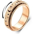 thumbnail image 1 of Jstyle Stainless Steel Fidget Rings for Anxiety for Women Spinner Ring 6mm Rose Gold Ring Thumb Ring Size 5-9, 1 of 9