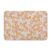 Jswuffx Flower Bath Mats Absorbent Non-slip 16*24 Inch