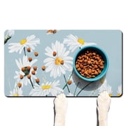 Jswuffx Pet Feeding Mats Dog Cat Pet Feeding Mats with Waterproof Rubber Backing
