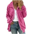 thumbnail image 1 of Jszlgo Womens Oversized Sherpa Jacket Fuzzy Fleece Jackets Zip Up Outerwear Sweater Coat with Hood Warm Jackets for Women, 1 of 5