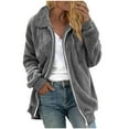 thumbnail image 1 of Jszlgo Womens Oversized Sherpa Jacket Fuzzy Fleece Jackets Zip Up Outerwear Sweater Coat with Hood Warm Jackets for Women, 1 of 5