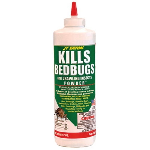 JT Eaton 203 Bedbug and Crawling Insect Powder with Diatomaceous Earth, 7-Ounce bottle
