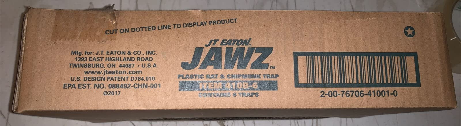 Jt Eaton 410b-6 Jawz Rat and Chipmunk Traps, Plastic Pack of 6
