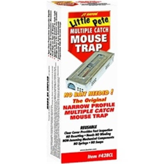 JT Eaton 428CL Little Pete Mechanical Mouse Trap with Clear Inspection Window