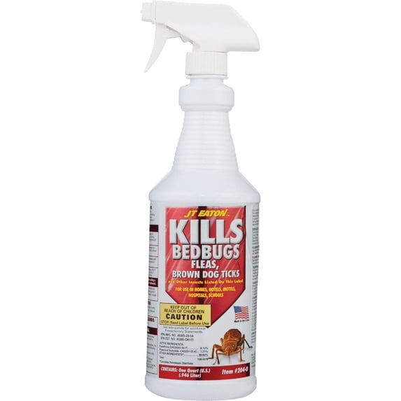 JT Eaton Kills Bedbugs Oil Based Bedbug Spray with Sprayer - Insecticide - 1 Quart