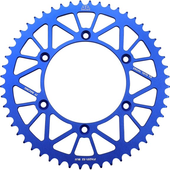 JT Racelite Aluminum Blue Rear Sprocket 52 Tooth (JTA251.52BLU)