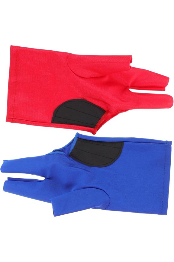 2pcs Protective Billiard Gloves for Pool Cue Breathable Polyamide Non-Slip Design for Stable Stroke Stretchy Fits Men and Women Comfortable Pool Table Accessories