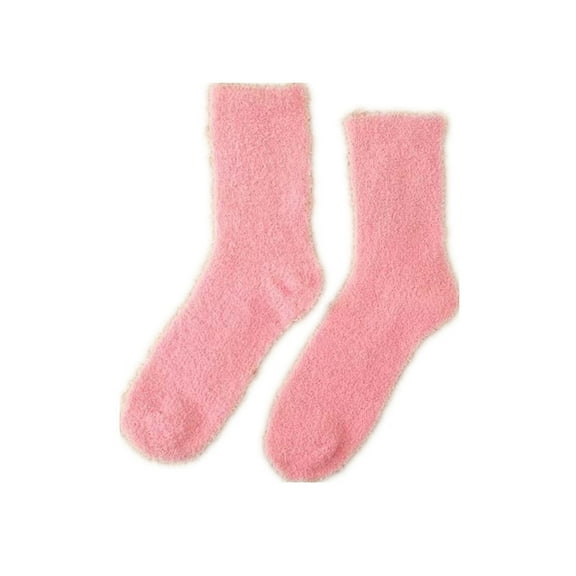 Jtbuh XLY 5 Pairs White Fuzzy Socks Soft & Fluffy Dry-Breathable Winter Comfy Warm Hosiery for Christmas Thanksgiving Valentines Gifts