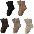 thumbnail image 1 of Jtbuh XLY 5 Pairs Women's Solid Mid-Calf Socks Fall Winter, Soft Thick Cotton Slouch Crew Socks for Women, 1 of 7