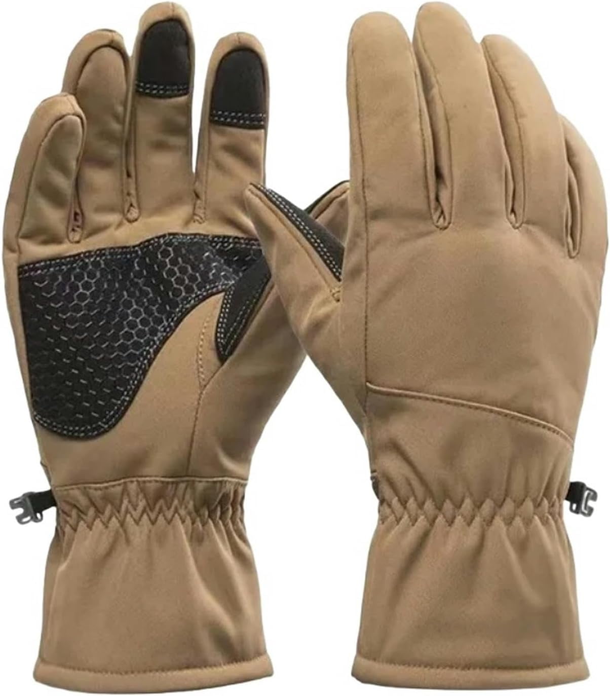 Jtbuh XLY Camouflage Hunting Warm Non-Slip Fishing Gloves Waterproof Touch Screen Winter Ski Camping Cycling