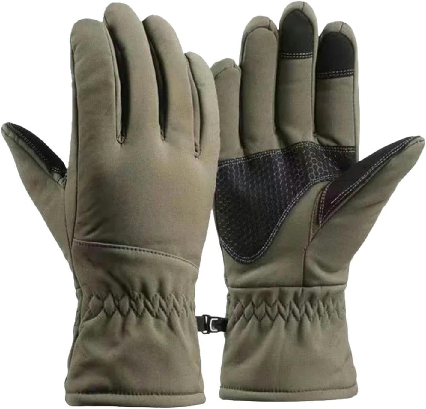 Jtbuh XLY Camouflage Hunting Warm Non-Slip Fishing Gloves Waterproof Touch Screen Winter Ski Camping Cycling