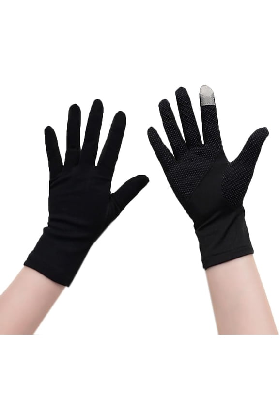 Cotton Full Finger Sunblock Gloves Summer Women UV Protection Sun Gloves Non-slip Driving Sunscreen Glove