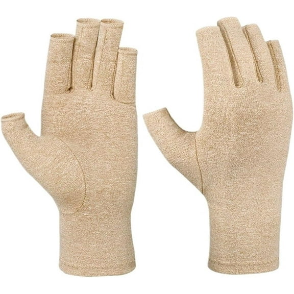 Jtbuh XLY Fingerless Compression Gloves for Men & Women - Lightweight Workout & Cycling Fitness Gloves with Pressure Relief Design