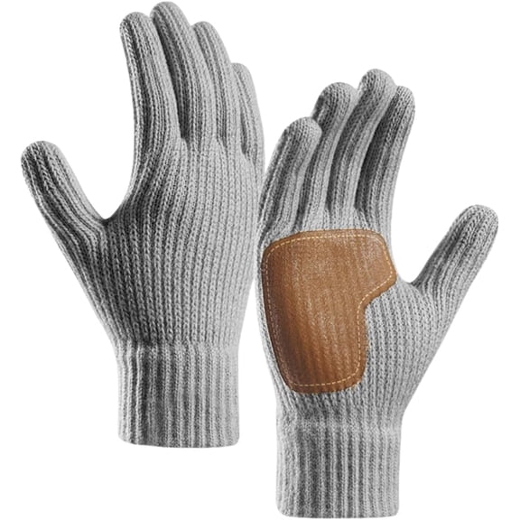 Jtbuh XLY Gloves For Women Men'S And Women'S Autumn And Winter Enlarged Touch Screen Outdoor Cycling Non-Slip Cold-Proof Knitted Full-Finger Gloves