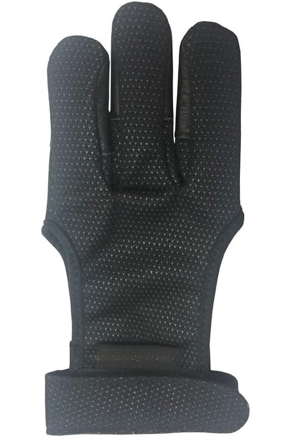 Handmade Brown Leather Three Finger Archery Gloves